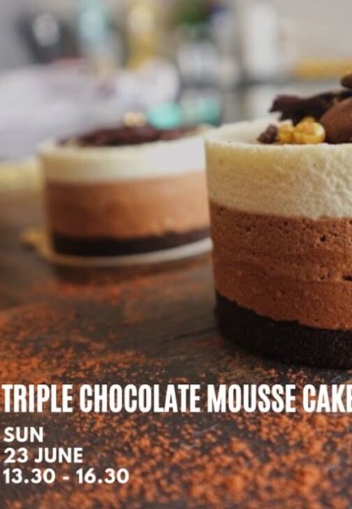 Triple Chocolate Mousse Cake