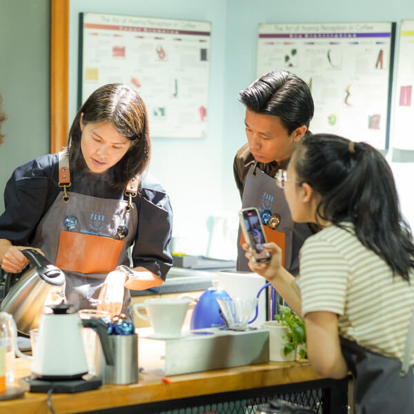Photo from a FABB Academy of Coffee workshop